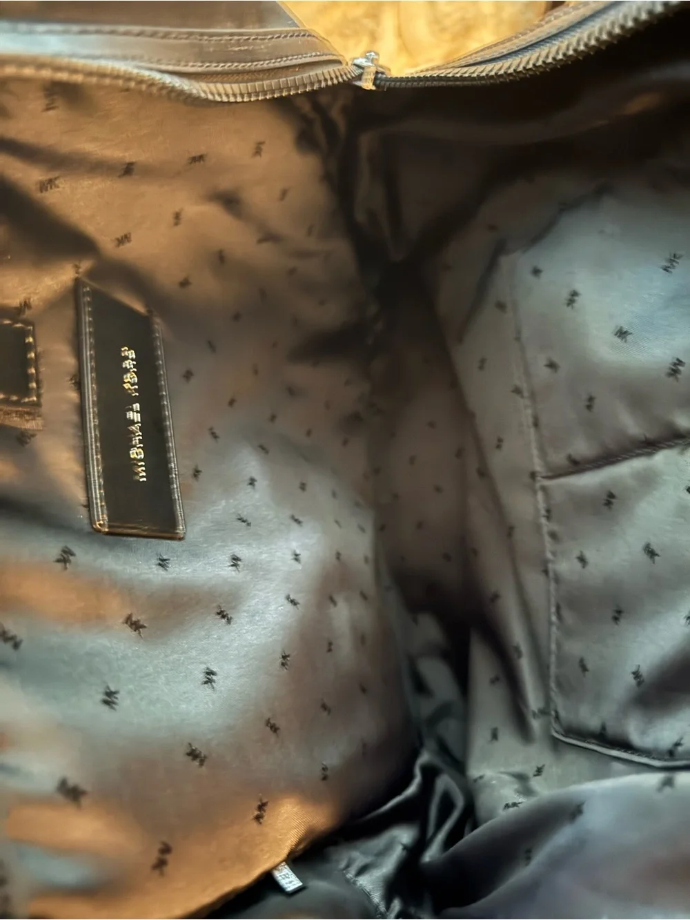 Michael Kors Black Tonal Camo Backpack – Nylon & Leather Trim